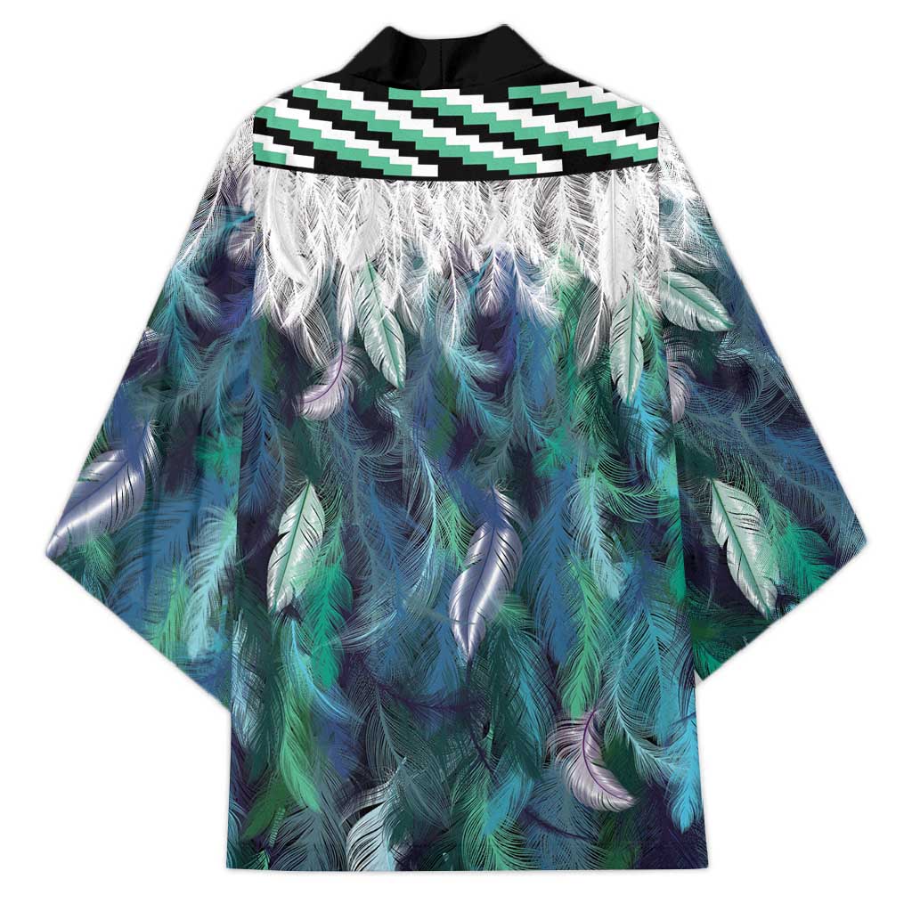 Aotearoa Korowai Motif Kimono Maori Tane Poutama - Polynesian Pride