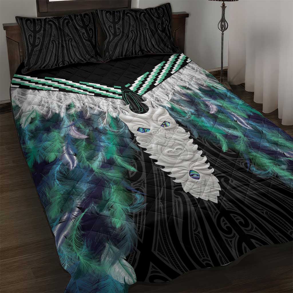 Aotearoa Korowai Motif Quilt Bed Set Maori Tane Poutama