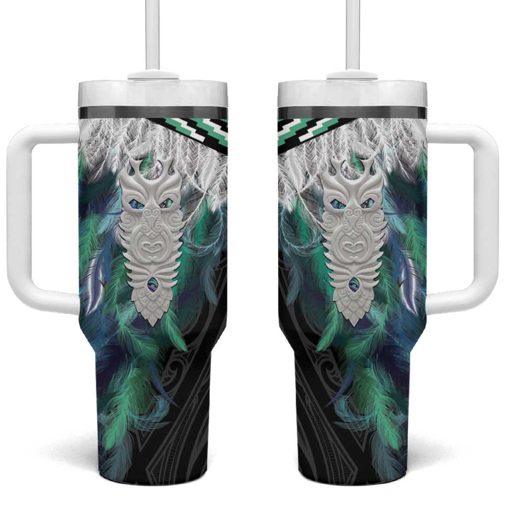 Aotearoa Korowai Motif Tumbler With Handle Maori Tane Poutama