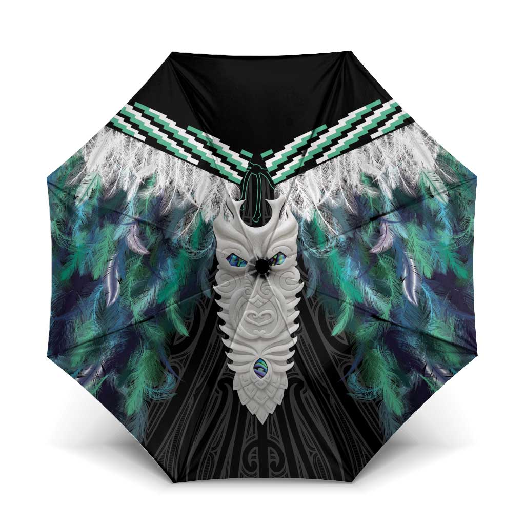 Aotearoa Korowai Motif Umbrella Maori Tane Poutama - Polynesian Pride