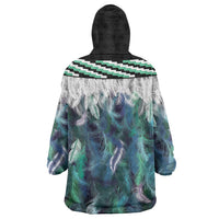 Aotearoa Korowai Motif Wearable Blanket Hoodie Maori Tane Poutama