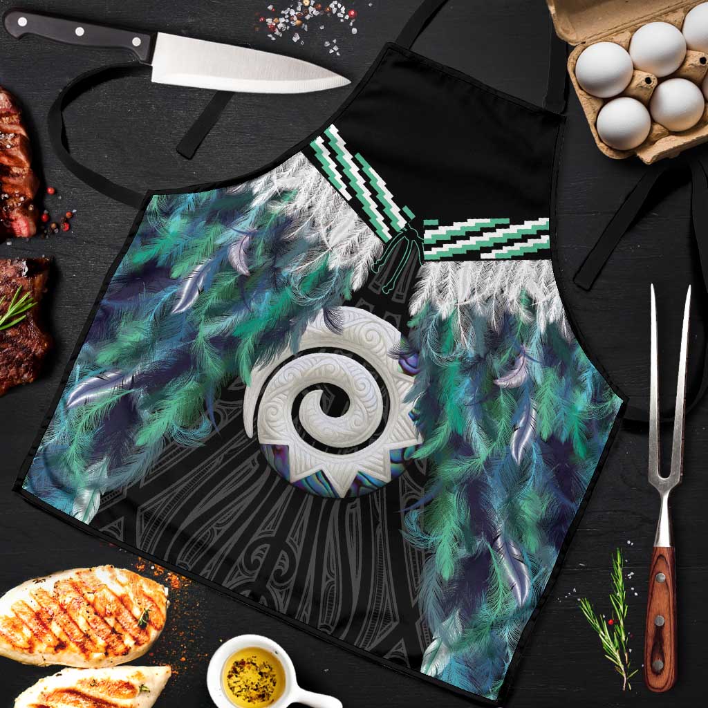 Aotearoa Korowai Motif Apron Maori Koru Poutama - Polynesian Pride