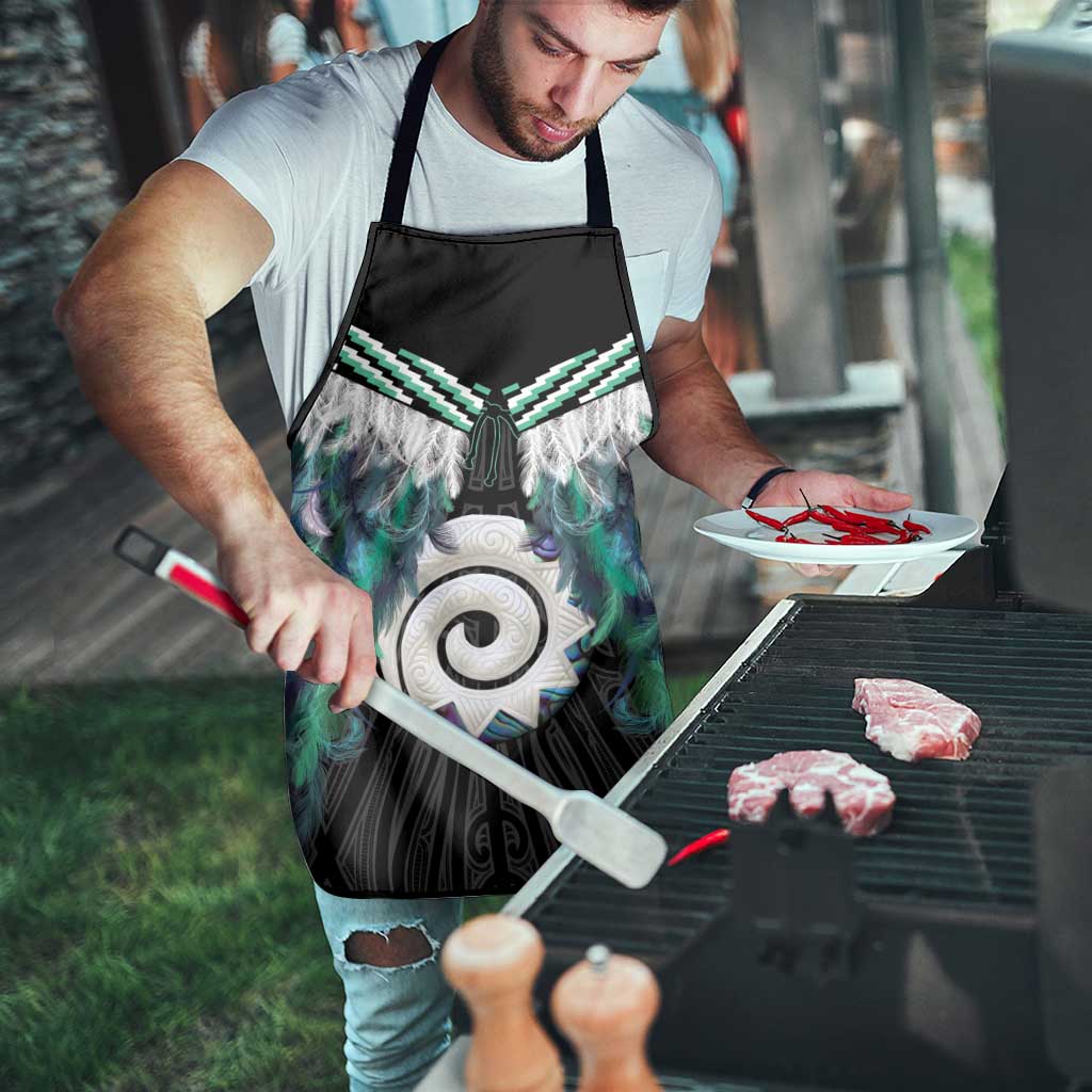 Aotearoa Korowai Motif Apron Maori Koru Poutama - Polynesian Pride
