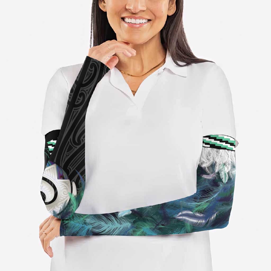 Aotearoa Korowai Motif Arm Sleeves Maori Koru Poutama - Polynesian Pride