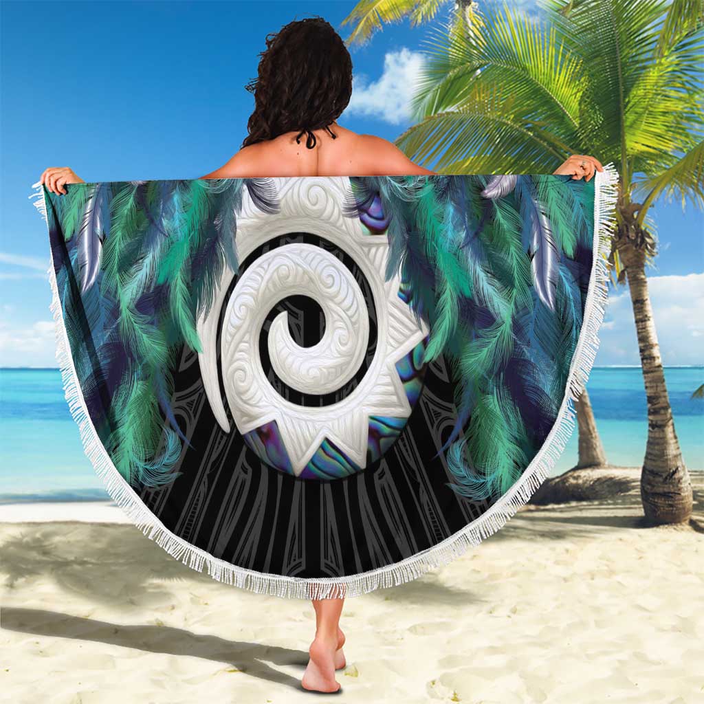 Aotearoa Korowai Motif Beach Blanket Maori Koru Poutama