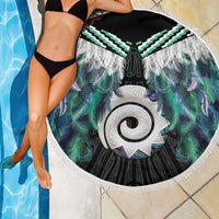 Aotearoa Korowai Motif Beach Blanket Maori Koru Poutama