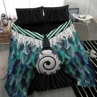 Aotearoa Korowai Motif Bedding Set Maori Koru Poutama