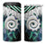 Aotearoa Korowai Motif 4 in 1 Can Cooler Tumbler Maori Koru Poutama