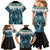 Aotearoa Korowai Motif Family Matching Mermaid Dress and Hawaiian Shirt Maori Koru Poutama