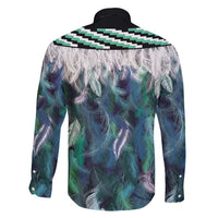 Aotearoa Korowai Motif Family Matching Summer Maxi Dress and Hawaiian Shirt Maori Koru Poutama