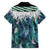 Aotearoa Korowai Motif Family Matching Tank Maxi Dress and Hawaiian Shirt Maori Koru Poutama