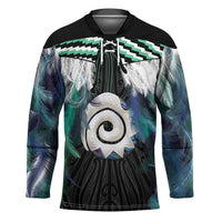 Aotearoa Korowai Motif Hockey Jersey Maori Koru Poutama - Polynesian Pride