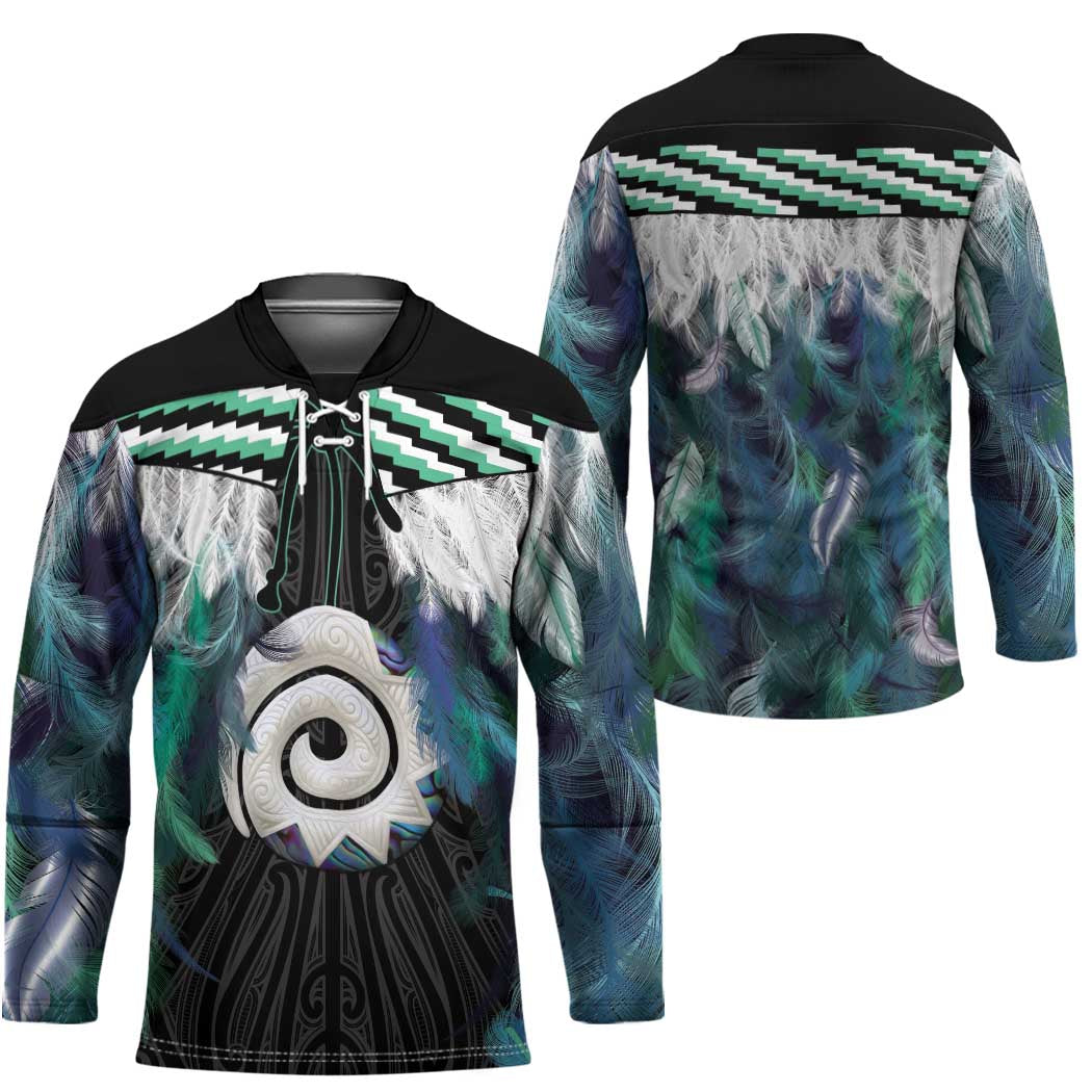 Aotearoa Korowai Motif Hockey Jersey Maori Koru Poutama - Polynesian Pride