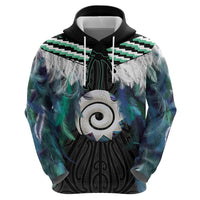 Aotearoa Korowai Motif Hoodie Maori Koru Poutama
