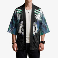 Aotearoa Korowai Motif Kimono Maori Koru Poutama - Polynesian Pride