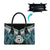 Aotearoa Korowai Motif Leather Bag Maori Koru Poutama - Polynesian Pride