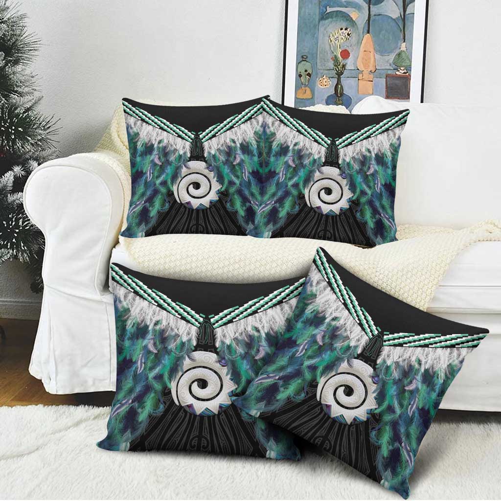 Aotearoa Korowai Motif Pillow Cover Maori Koru Poutama - Polynesian Pride