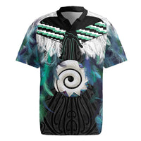 Aotearoa Korowai Motif Rugby Jersey Maori Koru Poutama LT14 Turquoise - Polynesian Pride