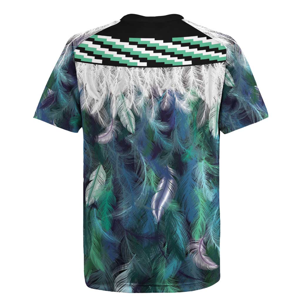 Aotearoa Korowai Motif Rugby Jersey Maori Koru Poutama LT14 - Polynesian Pride