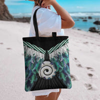 Aotearoa Korowai Motif Tote Bag Maori Koru Poutama - Polynesian Pride