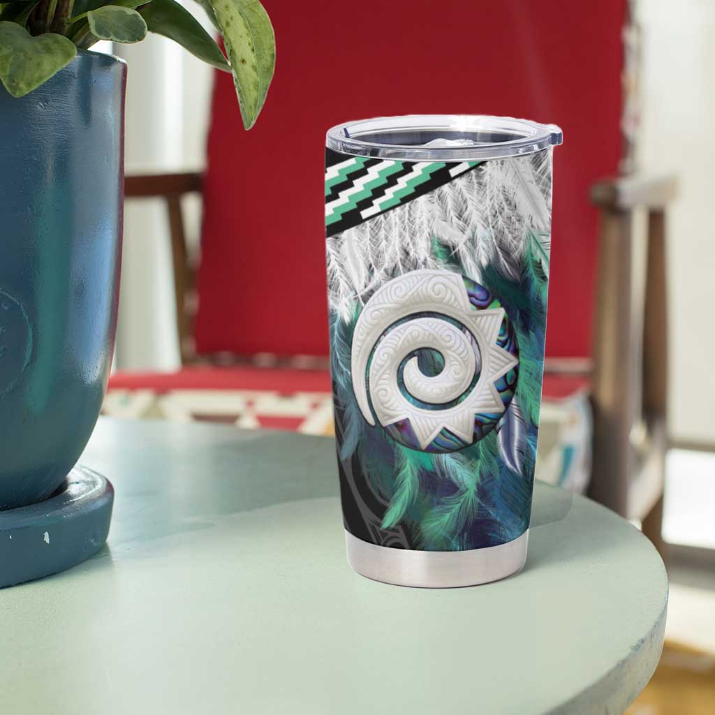 Aotearoa Korowai Motif Tumbler Cup Maori Koru Poutama