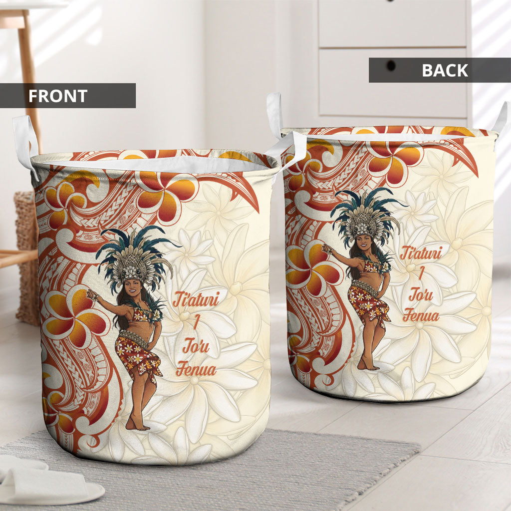 Heiva i Tahiti Laundry Basket Ori Tahitian Dance Tiare Maori