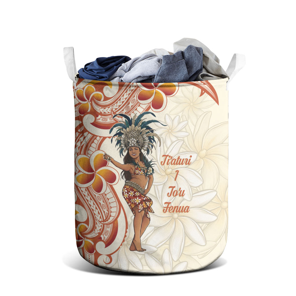 Heiva i Tahiti Laundry Basket Ori Tahitian Dance Tiare Maori