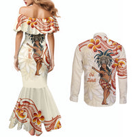 Heiva i Tahiti Couples Matching Mermaid Dress and Long Sleeve Button Shirt Ori Tahitian Dance Tiare Maori LT14 - Polynesian Pride