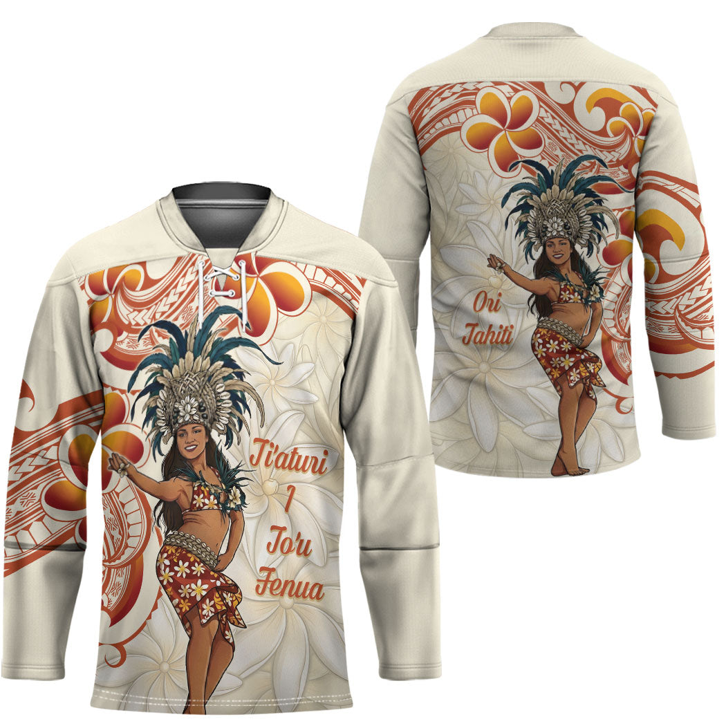 Heiva i Tahiti Hockey Jersey Ori Tahitian Dance Tiare Maori