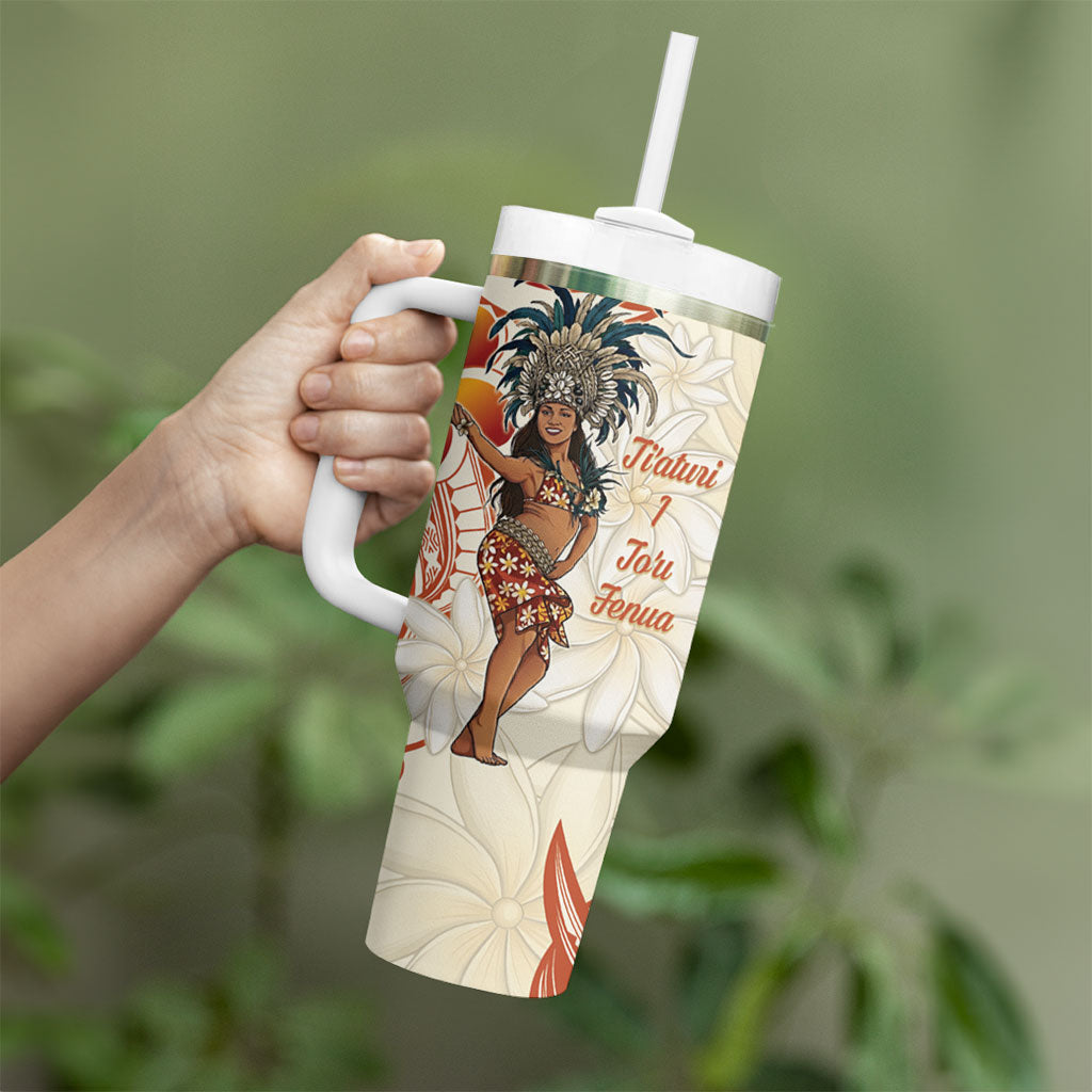 Heiva i Tahiti Tumbler With Handle Ori Tahitian Dance Tiare Maori