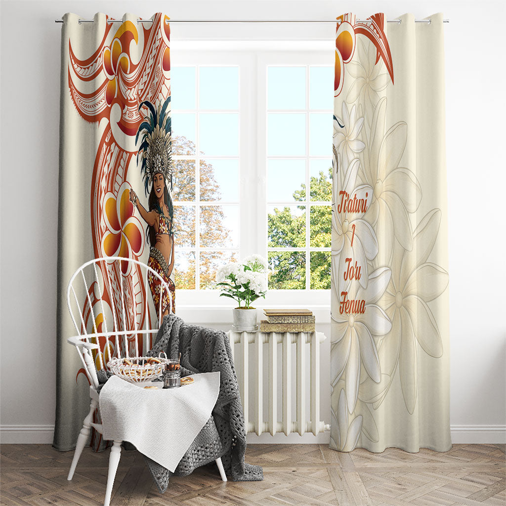 Heiva i Tahiti Window Curtain Ori Tahitian Dance Tiare Maori