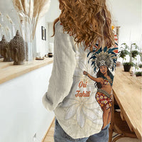 Heiva i Tahiti Women Casual Shirt Ori Tahitian Dance Tiare Maori