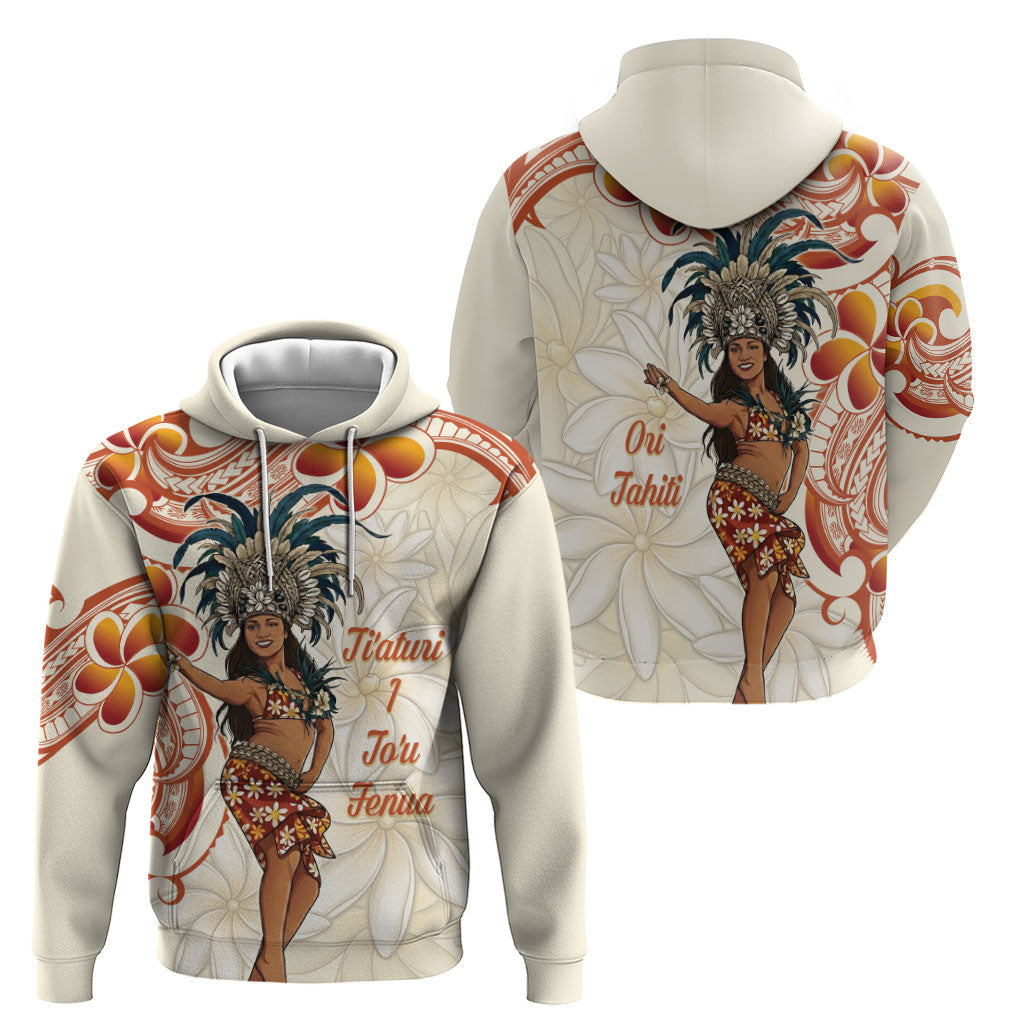 Heiva i Tahiti Zip Hoodie Ori Tahitian Dance Tiare Maori