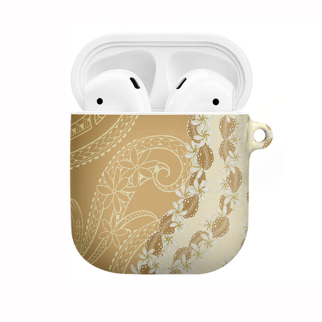 Heiva i Tahiti AirPods Case Tahitian Tiare Maori Cowrie Lei Brown