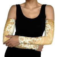 Heiva i Tahiti Arm Sleeves Tahitian Tiare Maori Cowrie Lei Brown