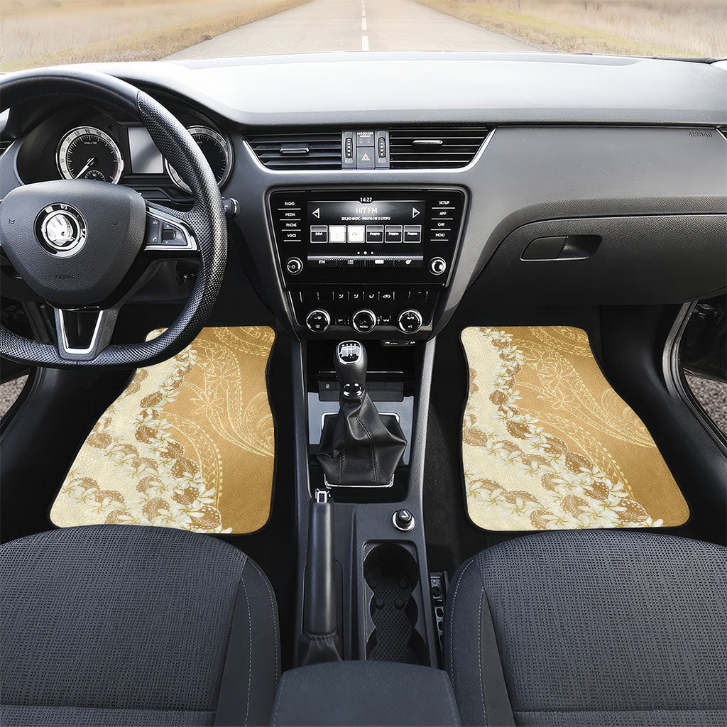 Heiva i Tahiti Car Mats Tahitian Tiare Maori Cowrie Lei Brown