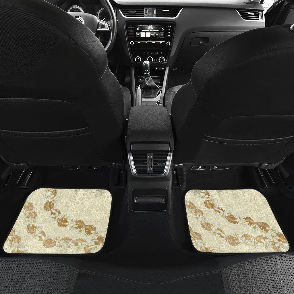 Heiva i Tahiti Car Mats Tahitian Tiare Maori Cowrie Lei Brown