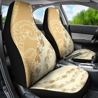 Heiva i Tahiti Car Seat Cover Tahitian Tiare Maori Cowrie Lei Brown