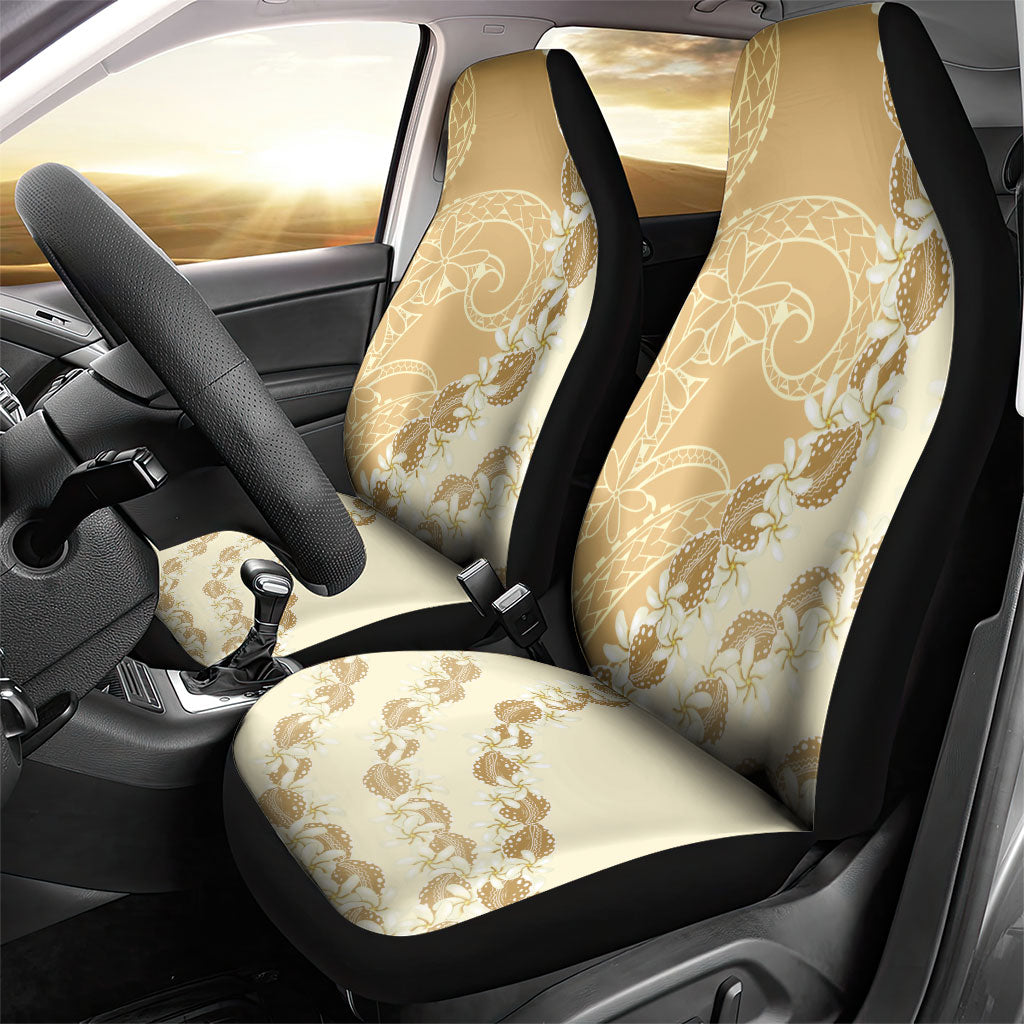 Heiva i Tahiti Car Seat Cover Tahitian Tiare Maori Cowrie Lei Brown