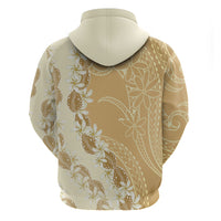 Heiva i Tahiti Hoodie Tahitian Tiare Maori Cowrie Lei Brown