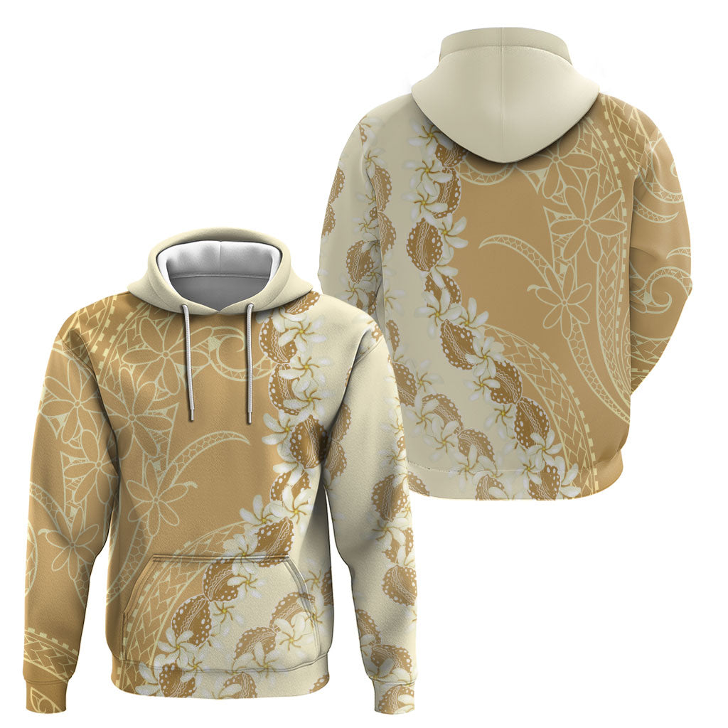 Heiva i Tahiti Hoodie Tahitian Tiare Maori Cowrie Lei Brown