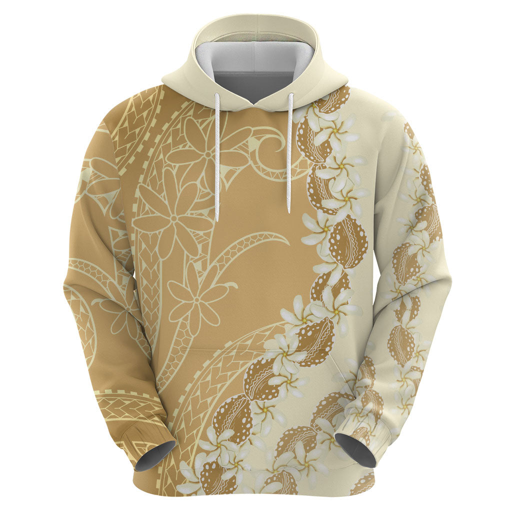 Heiva i Tahiti Hoodie Tahitian Tiare Maori Cowrie Lei Brown