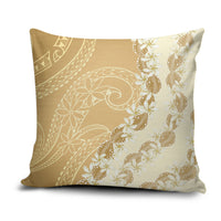 Heiva i Tahiti Pillow Cover Tahitian Tiare Maori Cowrie Lei Brown