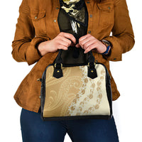 Heiva i Tahiti Shoulder Handbag Tahitian Tiare Maori Cowrie Lei Brown