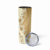 Heiva i Tahiti Skinny Tumbler Tahitian Tiare Maori Cowrie Lei Brown LT14 - Polynesian Pride