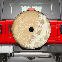 Heiva i Tahiti Spare Tire Cover Tahitian Tiare Maori Cowrie Lei Brown