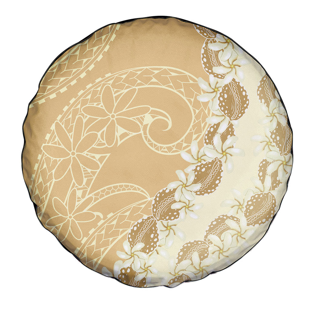 Heiva i Tahiti Spare Tire Cover Tahitian Tiare Maori Cowrie Lei Brown