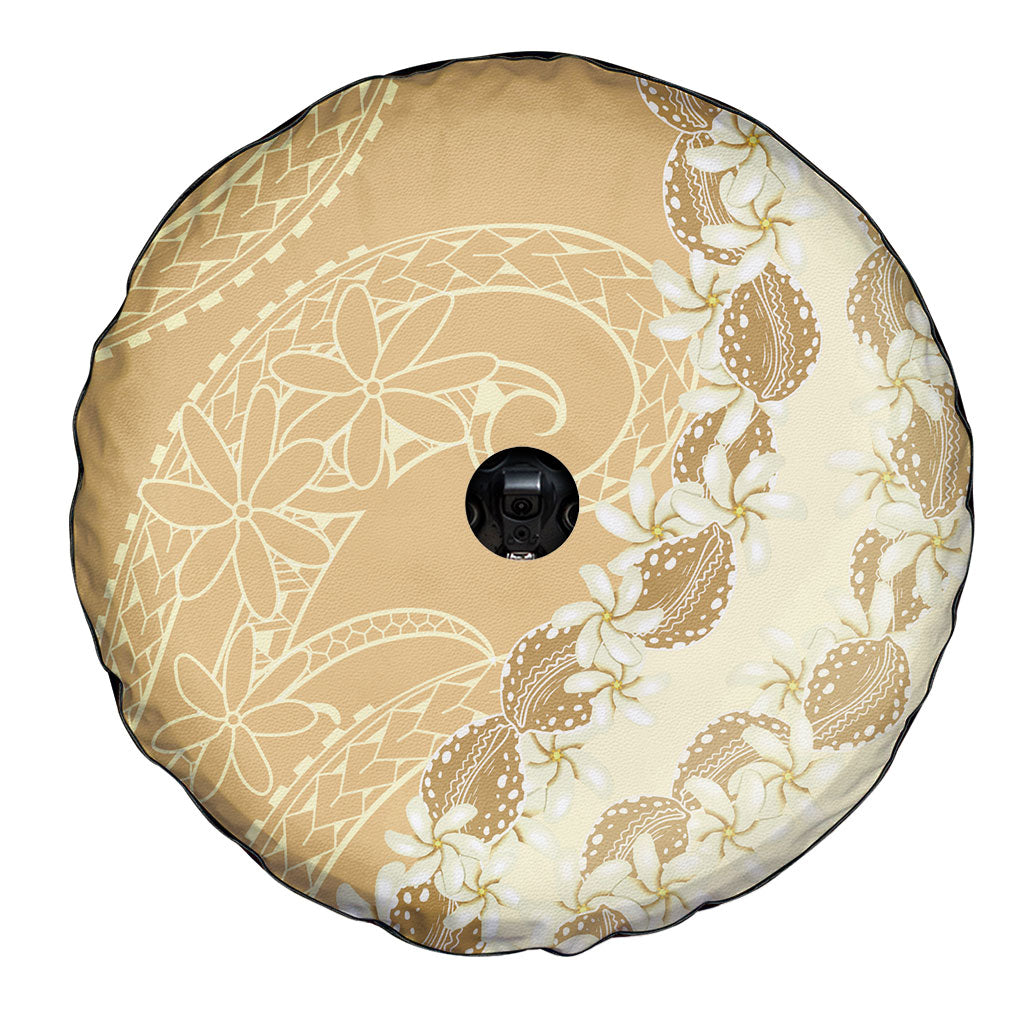 Heiva i Tahiti Spare Tire Cover Tahitian Tiare Maori Cowrie Lei Brown