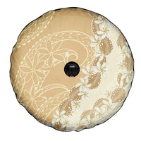 Heiva i Tahiti Spare Tire Cover Tahitian Tiare Maori Cowrie Lei Brown