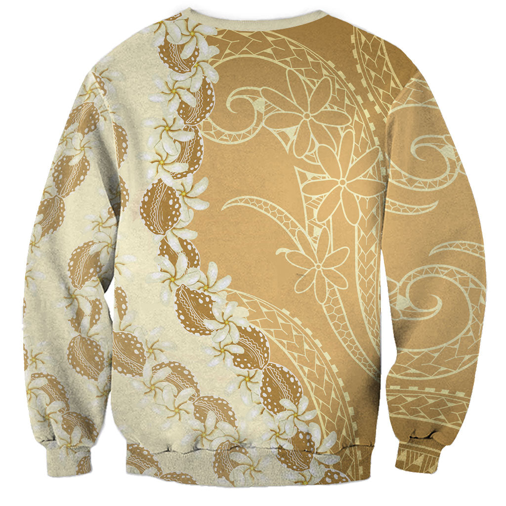 Heiva i Tahiti Sweatshirt Tahitian Tiare Maori Cowrie Lei Brown